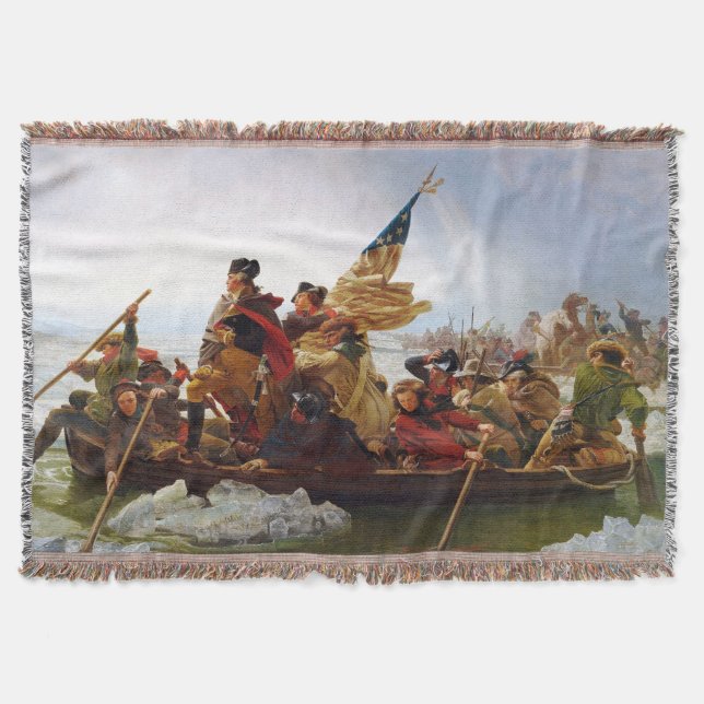 Washington Crossing the Delaware Throw Blanket (Front)