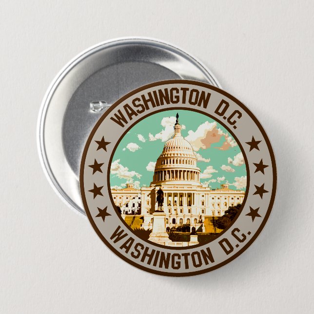 Washington D.C.                                    3 Inch Round Button (Front & Back)