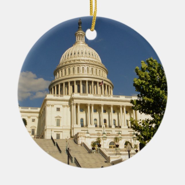 Washington D.C. Capitol Building Ceramic Ornament (Front)