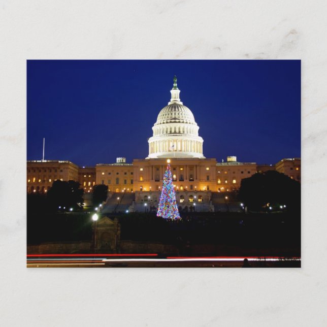 Washington, D.C. Christmas Tree Postcard (Front)
