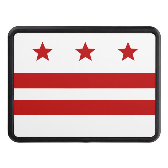Washington D.C. city flag Trailer Hitch Cover (Front)