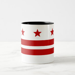 Washington D.C. city flag Two-Tone Coffee Mug