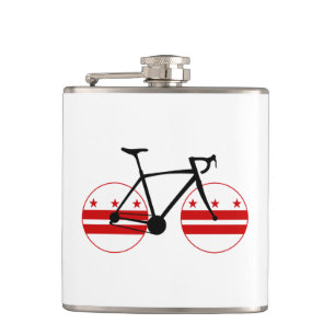 Washington D.C. Flag Cycling Hip Flask