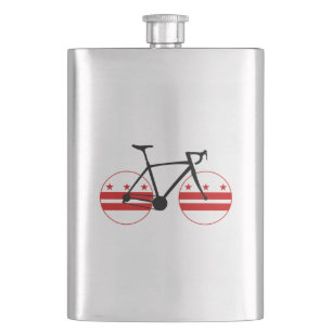 Washington D.C. Flag Cycling Hip Flask