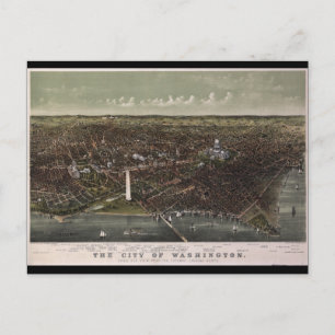 Washington D.C. From Potomac Looking North (1892) Postcard