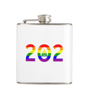 Washington D.C. Rainbow Pride Hip Flask