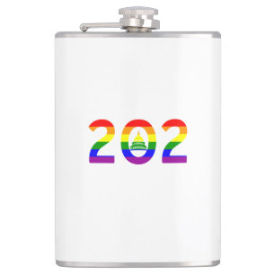 Washington D.C. Rainbow Pride Hip Flask