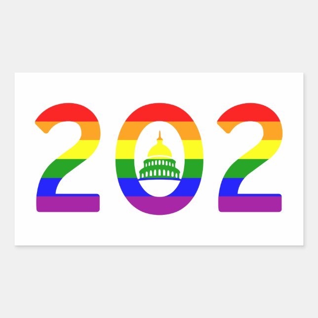 Washington D.C. Rainbow Pride Sticker (Front)