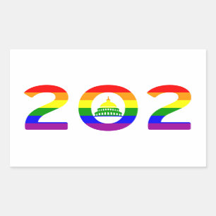 Washington D.C. Rainbow Pride Sticker