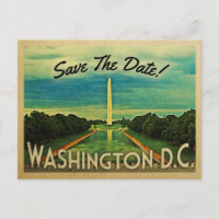 Washington D.C. Save The Date DC Vintage Postcards