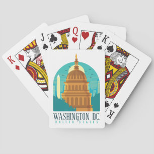 Washington D.C. United States Vintage Travel Playing Cards