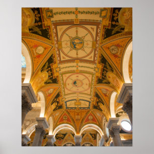 WASHINGTON, D.C. USA. Ceiling of second floor Poster
