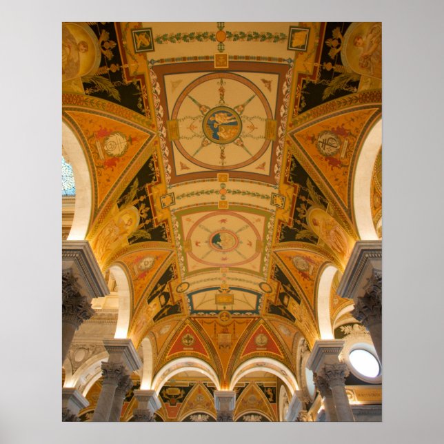 WASHINGTON, D.C. USA. Ceiling of second floor Poster (Front)