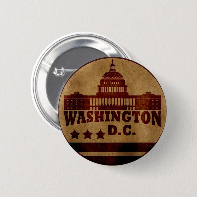 Washington DC 2 Inch Round Button (Front & Back)