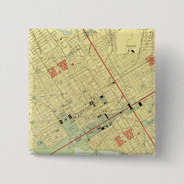 Washington, DC 2 Inch Square Button (Front)