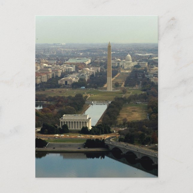 Washington DC Aerial Photograph Postcard (Front)