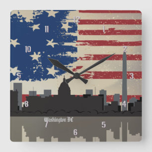 Washington DC American Cities CityScape Wall Clock