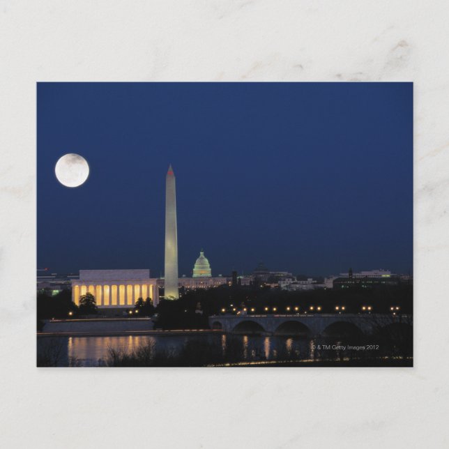 Washington DC at Night Postcard (Front)