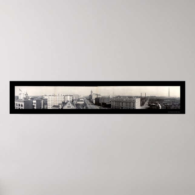 Washington DC Birdseye Photo 1909 Poster (Front)