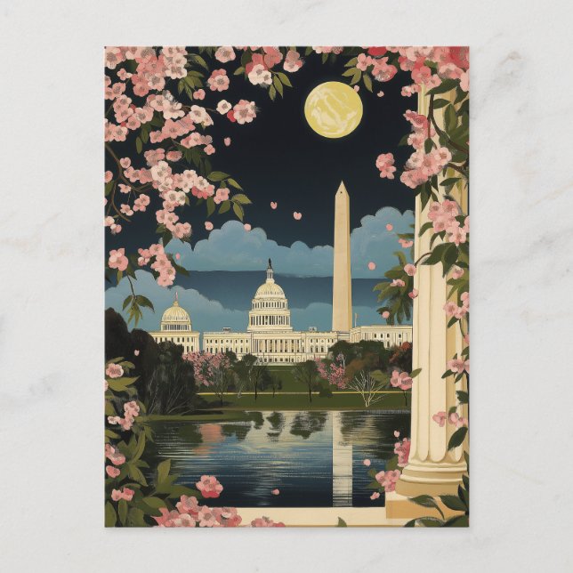 Washington DC Capitol Building Monument Vintage Postcard (Front)