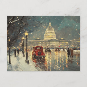 Washington DC Capitol Building Vintage Retro card
