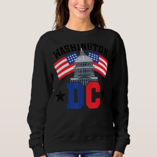 Washington Dc Capitol Hill American Flag Usa Pride Sweatshirt