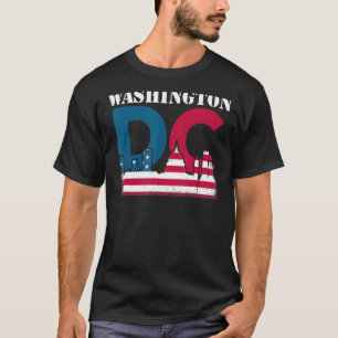 Washington Dc Capitol Hill American Flag Usa Pride T-Shirt