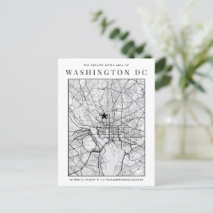 Washington, DC. Carte de ville + repère d'emplacem