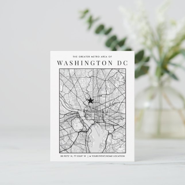 Washington, DC. Carte de ville + repère d'emplacem (Debout devant)