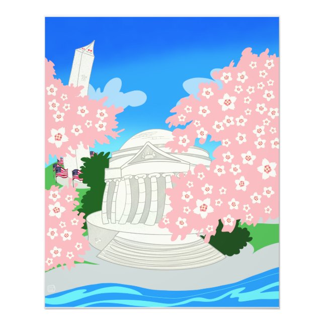Washington DC Cherry Blossoms Poster (Front)