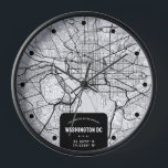 Washington, DC. City Map Clock<br><div class="desc">A fun wall clock featuring a top-down street map representing the wonderful city of WASHINGTON DC.</div>