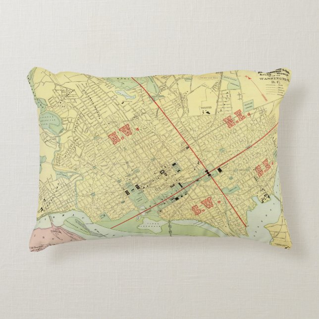 Washington, DC Decorative Pillow (Front)