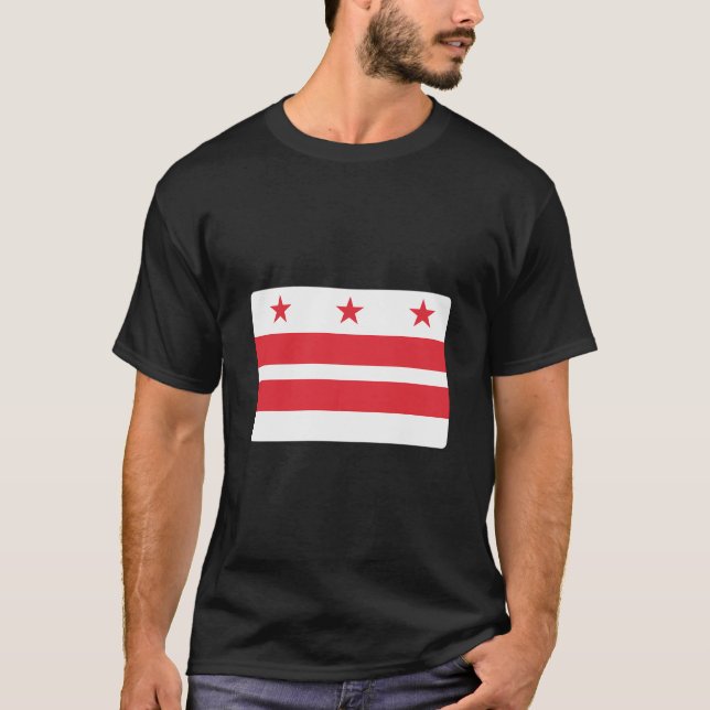 Washington Dc District Of Columbia Flag Retro Souv T-Shirt (Front)