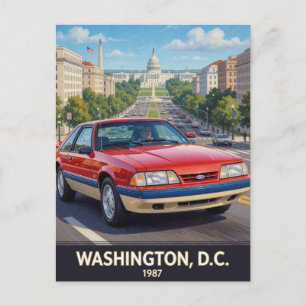 Washington DC Eighties Performance Roads 1987 Postcard
