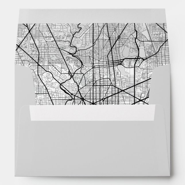 Washington, DC. Enveloppe Plan Ville (Dos (Bas))