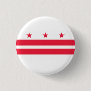 Washington DC flag 1 Inch Round Button