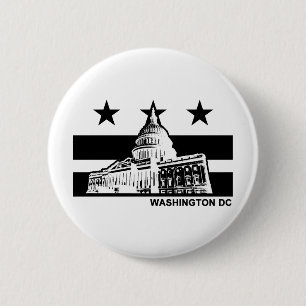 Washington DC Flag 2 Inch Round Button