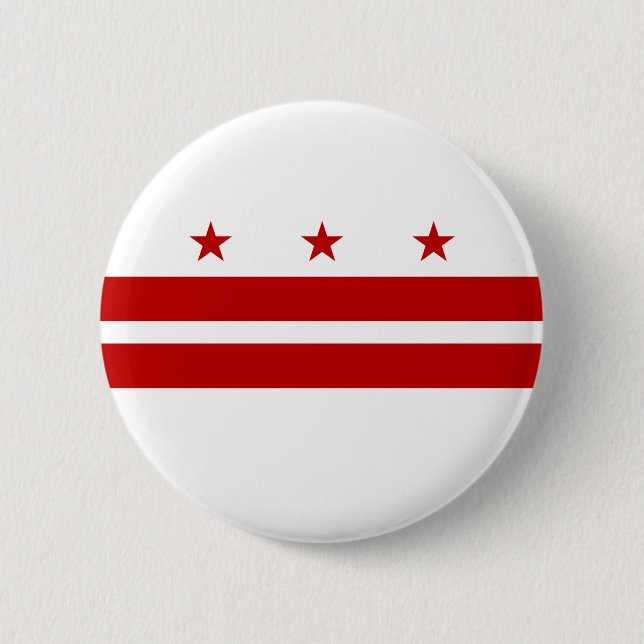 Washington DC Flag 2 Inch Round Button (Front)