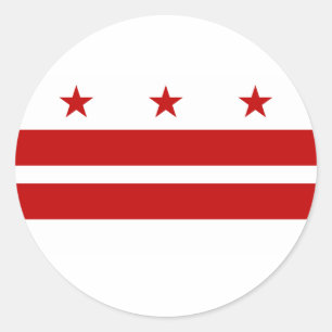 Washington DC Flag Classic Round Sticker