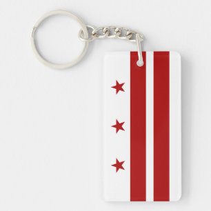Washington DC Flag Keychain