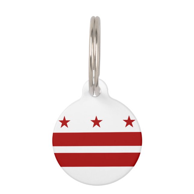 Washington DC Flag Pet Tag (Back)