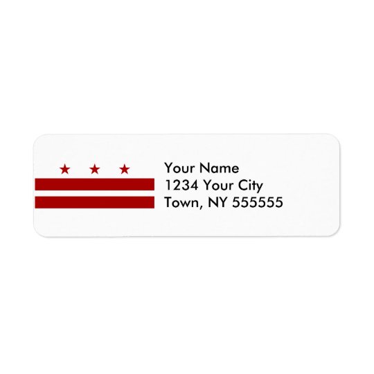 Washington DC Flag Return Address Label