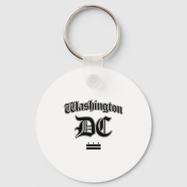 Washington Dc Flag Souvenir  Keychain (Front)