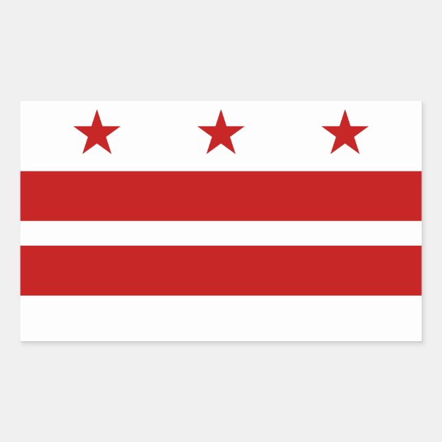 Washington DC flag Sticker (Front)