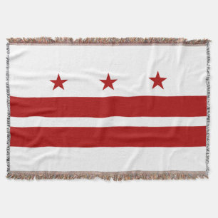 Washington DC Flag Throw Blanket