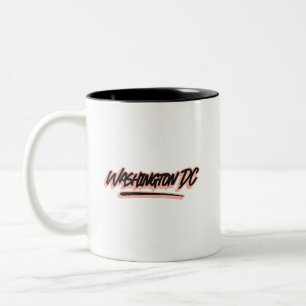 Washington DC Graffiti Style Two-Tone Coffee Mug