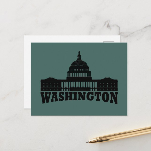Washington DC Holiday Postcard (Front/Back In Situ)