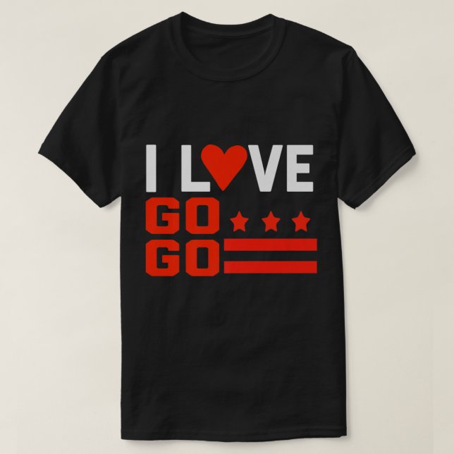 Washington DC I Love GoGo Music gift for kids and  T-Shirt (Design Front)