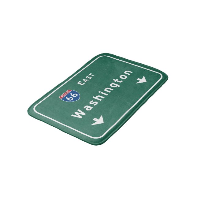 Washington dc Interstate Highway Freeway Road : Bath Mat (Angled)