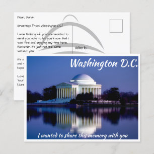 Washington DC Jefferson Memorial at Dusk Postcard